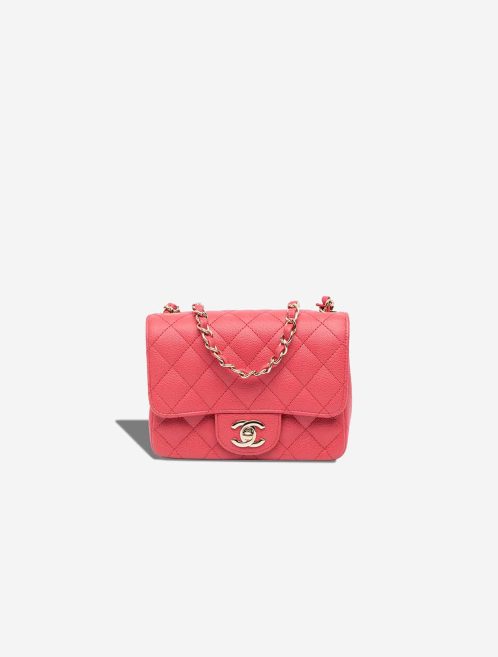Chanel Timeless Mini Square Caviar Coral Front | Sell your designer bag