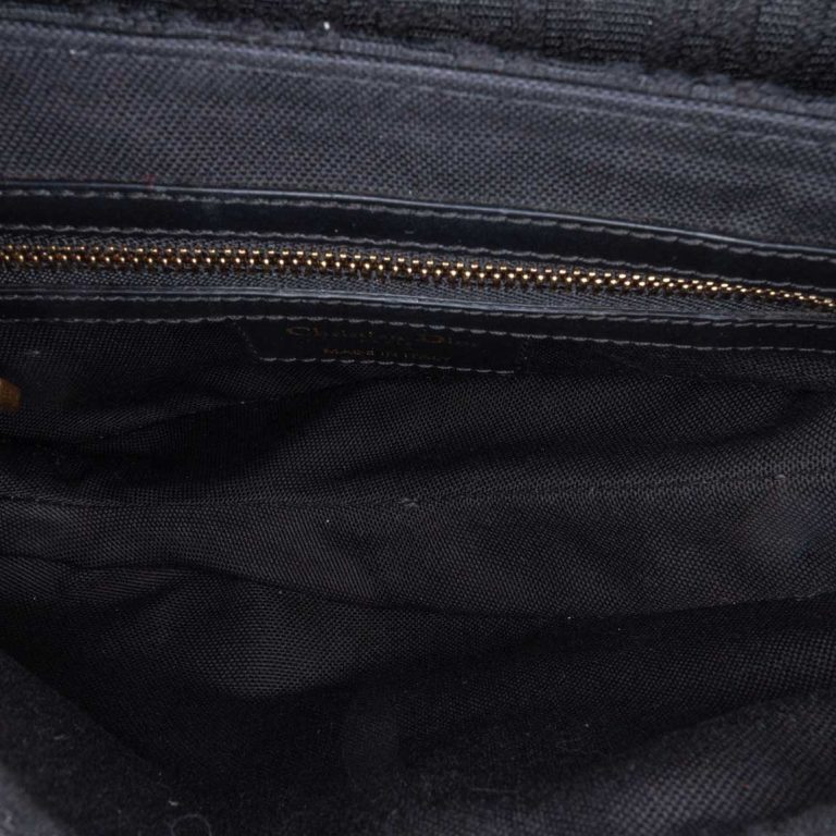 Dior Saddle Medium Oblique Jacquard Black Front | Sell your designer bag