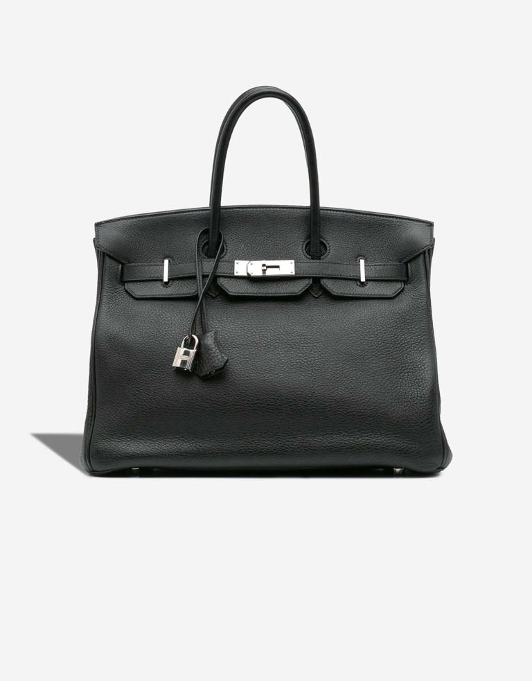 Hermès Birkin 35 Clémence Black Front | Sell your designer bag