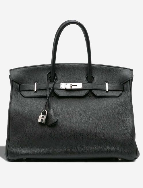 Hermès Birkin 35 Clémence Black Front | Sell your designer bag
