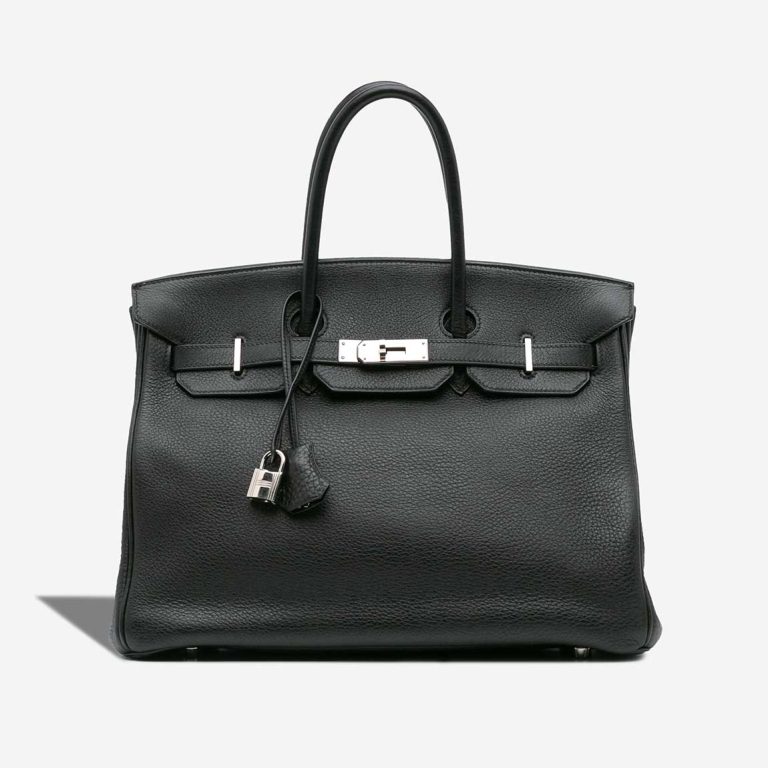 Hermès Birkin 35 Clémence Black Front | Sell your designer bag