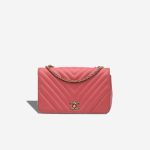 Chanel Chevron Statement Flap Medium Lamb Pink Front | Sell your designer bag