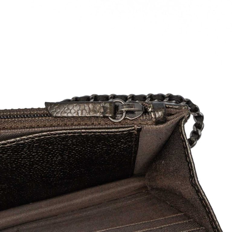 Chanel Wallet On Chain Caviar Black Signs of wear | Sell your designer bag
