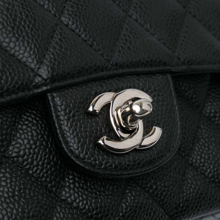 Chanel Timeless Medium Caviar Black Closing System | Sell your designer bag