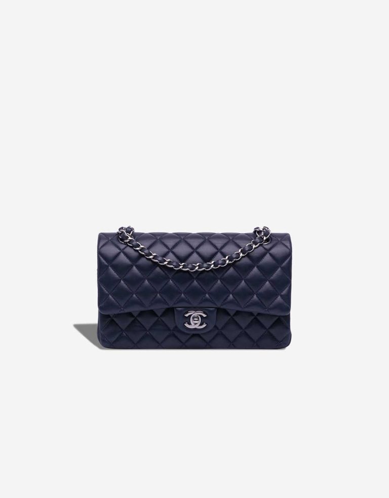 Chanel Timeless Medium Lamb Dark Blue Front | Sell your designer bag
