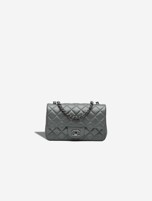 Chanel Timeless Mini Rectangular Lamb Grey Front | Sell your designer bag