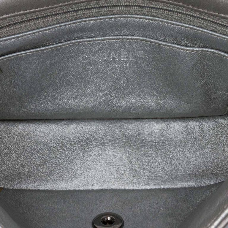 Chanel Timeless Mini Rectangular Lamb Grey Inside | Sell your designer bag