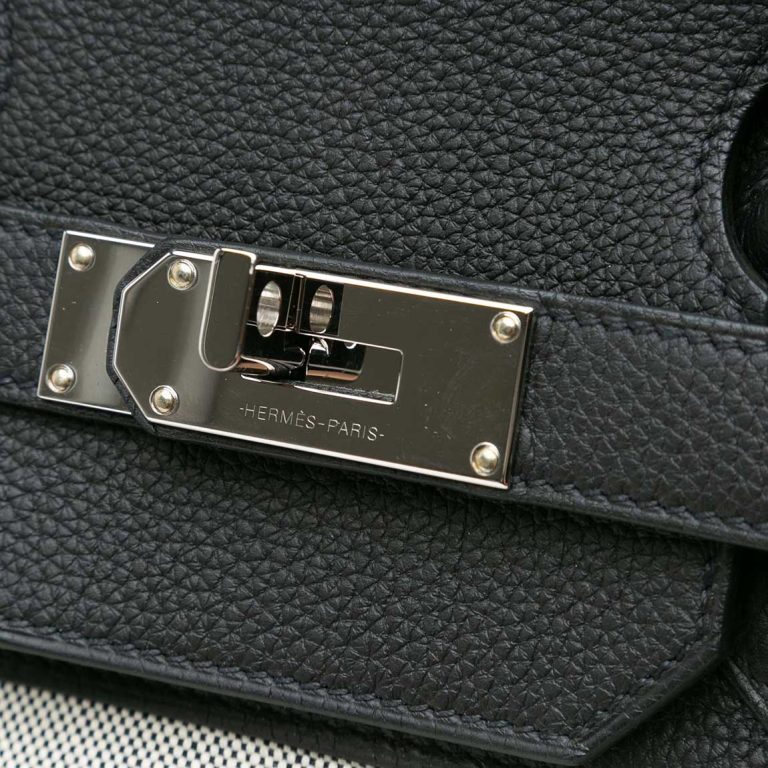 Hermès Haut à Courroies 40 Evercolor / Toile Graphite Closing System | Sell your designer bag