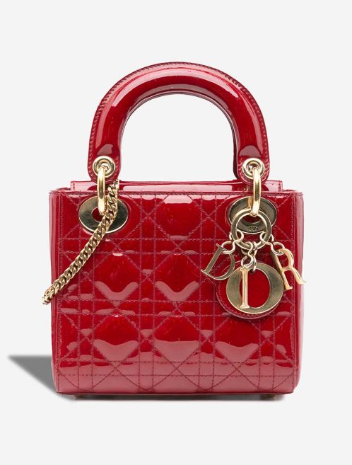 Dior Lady Mini Patent Red Front | Sell your designer bag