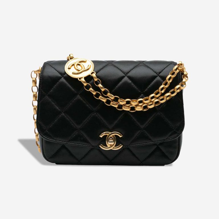 Chanel Timeless CC Coin Small Lamb Black Front | Sell your designer bag