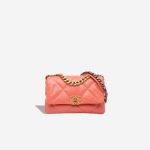 Chanel 19 Flap Bag Lamb Coral Pink Front | Sell your designer bag