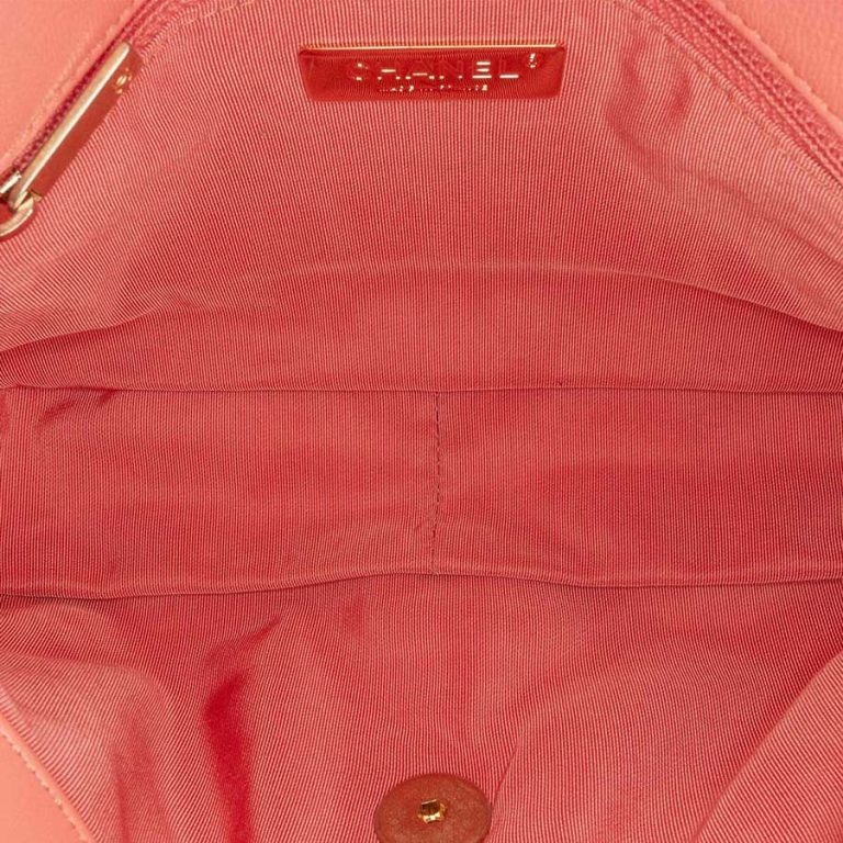 Chanel 19 Flap Bag Lamb Coral Pink Inside | Sell your designer bag