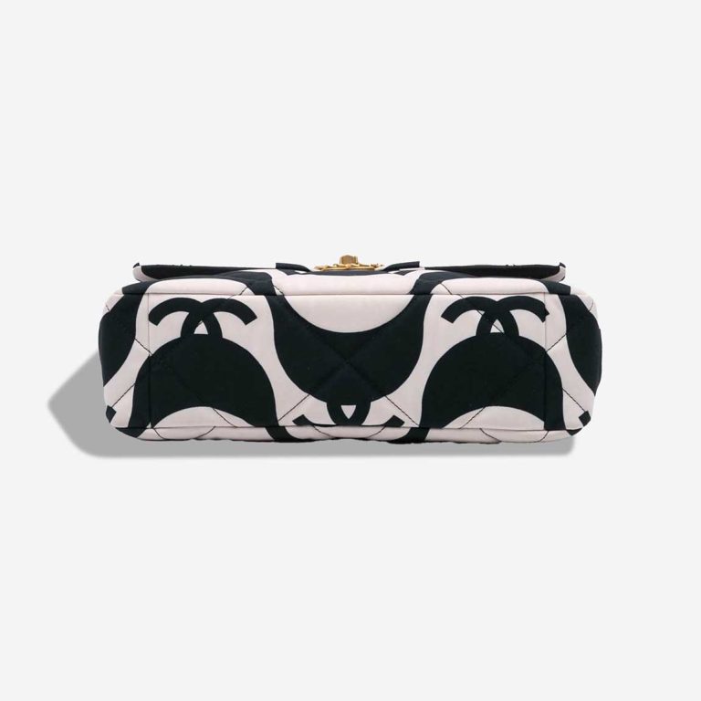 Chanel 19 Large Flap Bag Fabric White / Black | Sell your designer bag