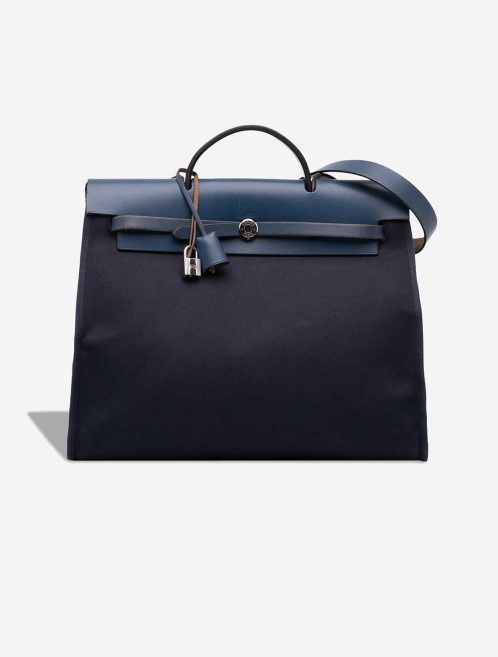 Hermès Herbag 39 Toile / Vache Hunter Blue Marine / Bleu Indigo Front | Sell your designer bag