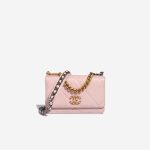 Chanel 19 Wallet On Chain Lamb Light Rose Front | Sell your designer bag