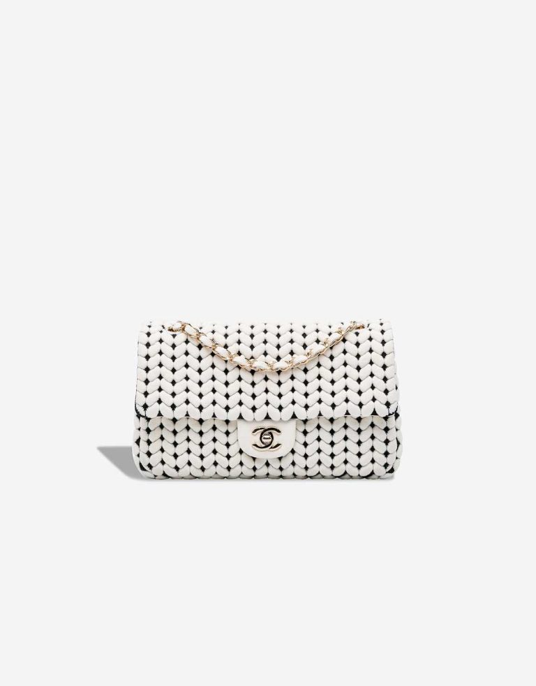 Chanel Timeless Medium Calf / Wool White / Black Front | Sell your designer bag