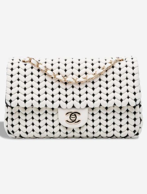 Chanel Timeless Medium Calf / Wool White / Black Front | Sell your designer bag