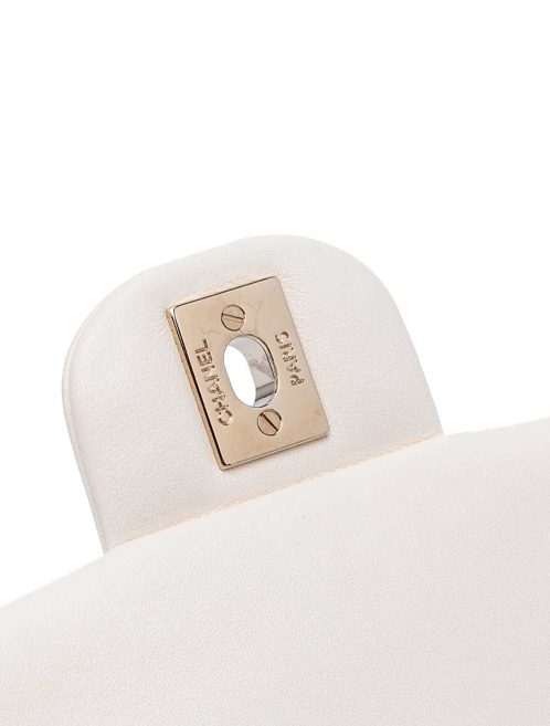Chanel Timeless Medium Calf / Wool White / Black Closing System | Sell your designer bag