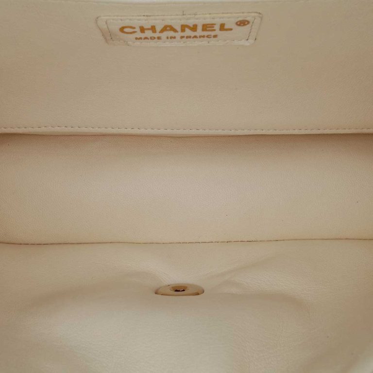 Chanel Timeless Medium Calf / Wool White / Black Inside | Sell your designer bag