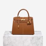 Hermès Kelly Padded 25 Barenia Fauve Front | Sell your designer bag