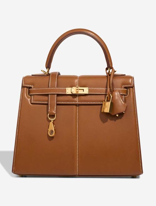 Hermès Kelly Padded 25 Barenia Fauve Front | Sell your designer bag