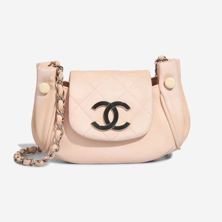 Chanel Accordion Hobo Flap Bag Lamb Pink Front | Sell your designer bag