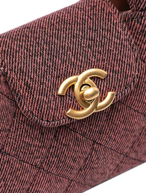 Chanel Kelly Micro Denim Pink / Black Closing System | Sell your designer bag