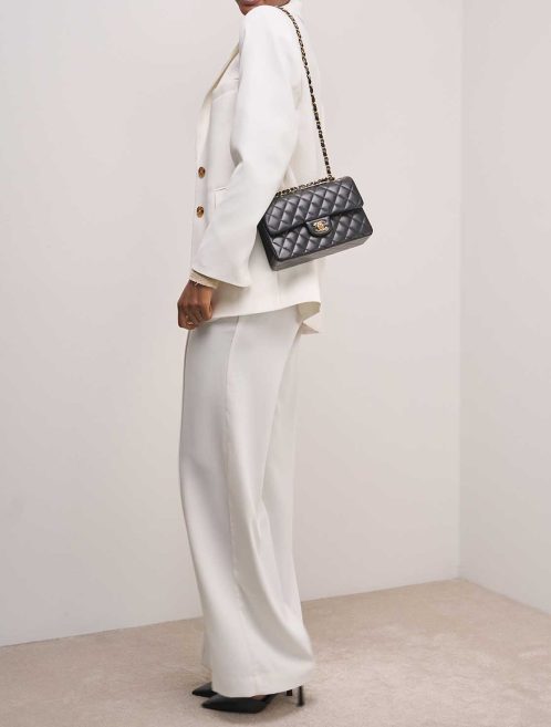 Chanel Timeless Small Lamb Black on Model | Sell your designer bag