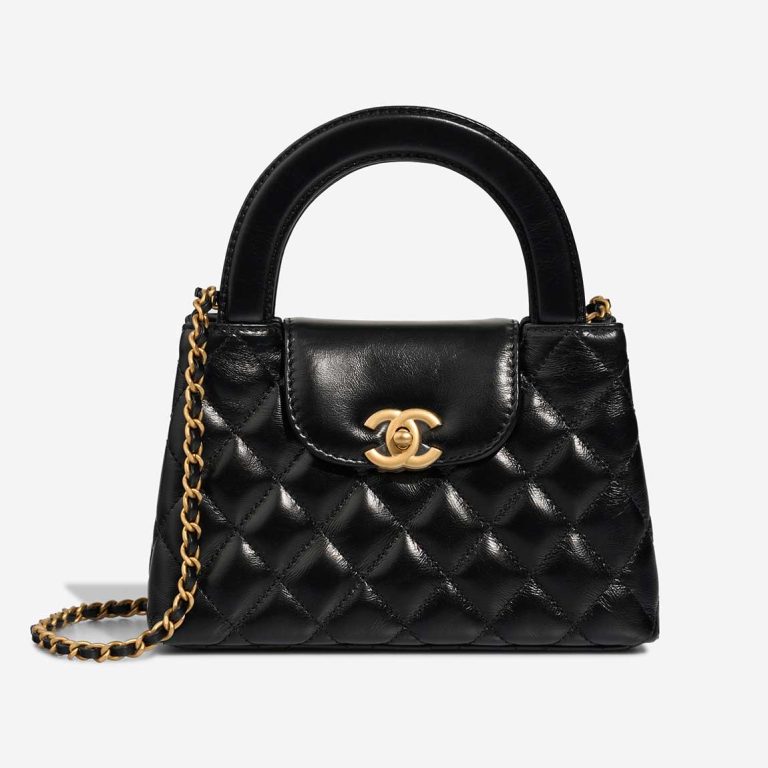 Chanel Kelly Medium Aged Calf Black Front | Sell your designer bag