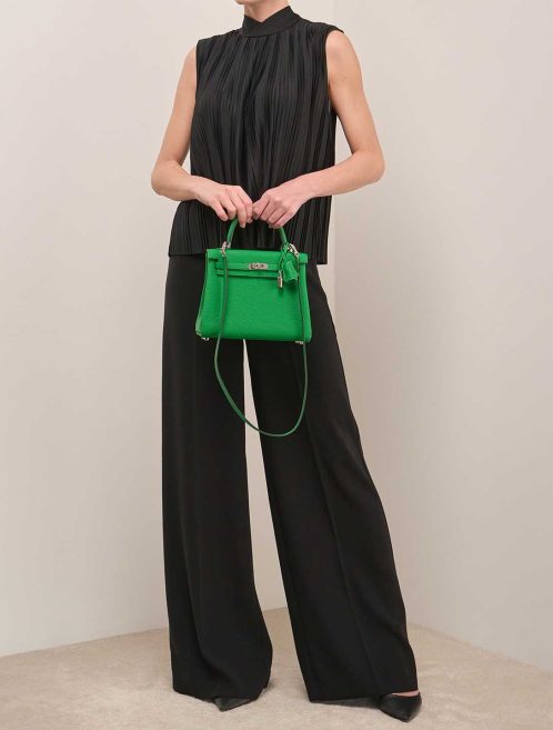 Hermès Kelly 25 Togo Bambou on Model | Sell your designer bag