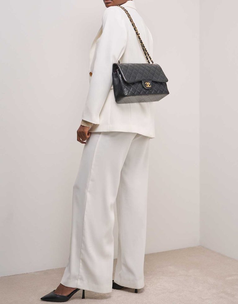 Chanel Timeless Jumbo Lamb Black Front | Sell your designer bag