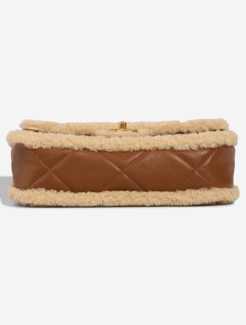 Chanel Timeless Handle Medium Lamb / Shearling Cognac / Beige | Sell your designer bag