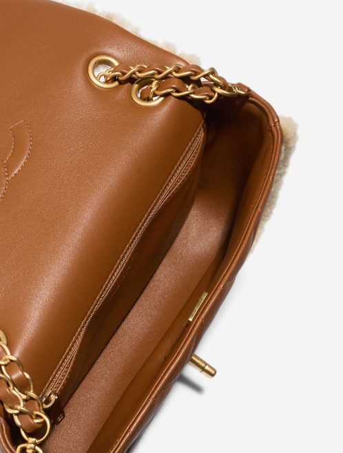 Chanel Timeless Handle Medium Lamb / Shearling Cognac / Beige Inside | Sell your designer bag