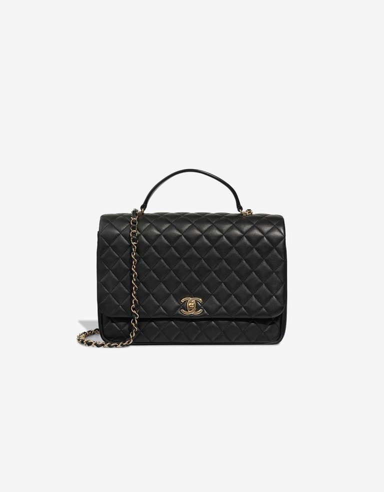 Chanel Business Affinity Large Lamb Black  Front | Sell your designer bag