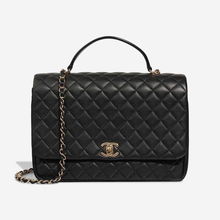 Chanel Business Affinity Large Lamb Black  Front | Sell your designer bag