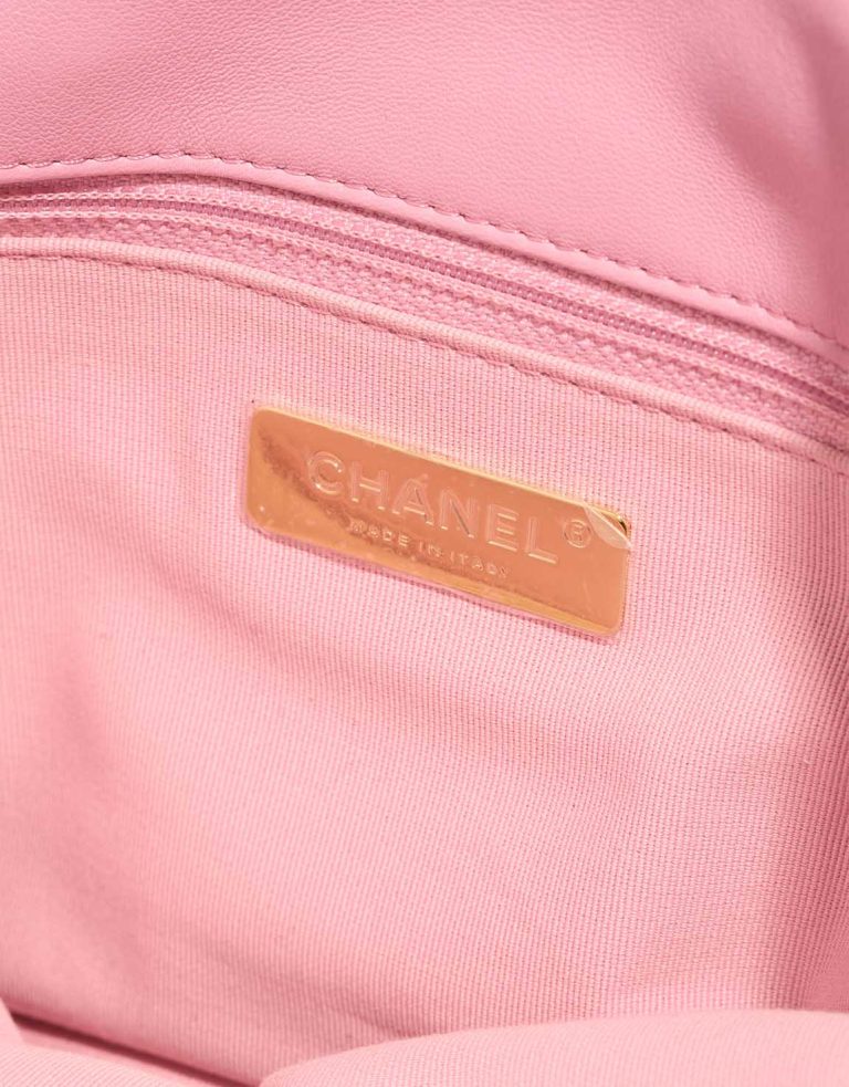 Chanel 19 Large Flap Bag Lamb Pink Logo | Sell your designer bag