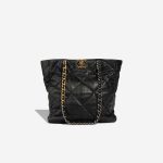 Chanel 19 Shopping Tote Medium Lamb Black Front | Sell your designer bag
