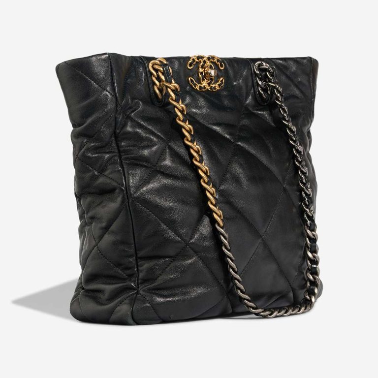 Chanel 19 Shopping Tote Medium Lamb Black | Sell your designer bag