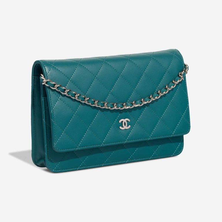 Chanel Timeless Wallet On Chain Lamb Petrol Blue | Sell your designer bag