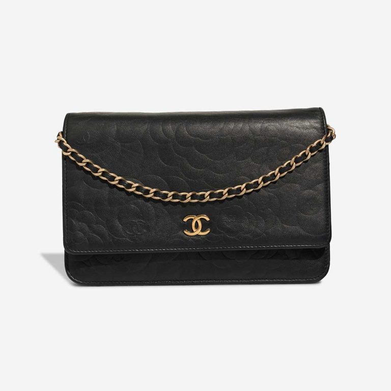 Chanel Timeless Wallet On Chain Lamb Black Front | Sell your designer bag