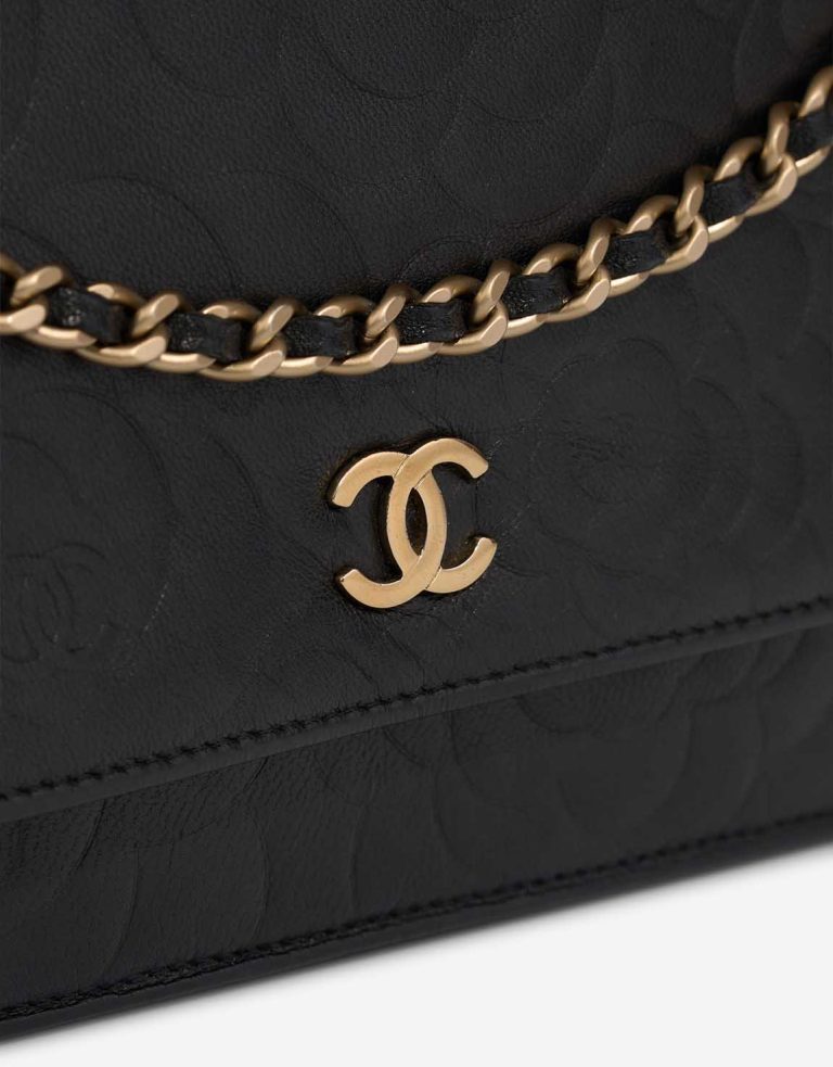 Chanel Timeless Wallet On Chain Lamb Black Closing System | Sell your designer bag