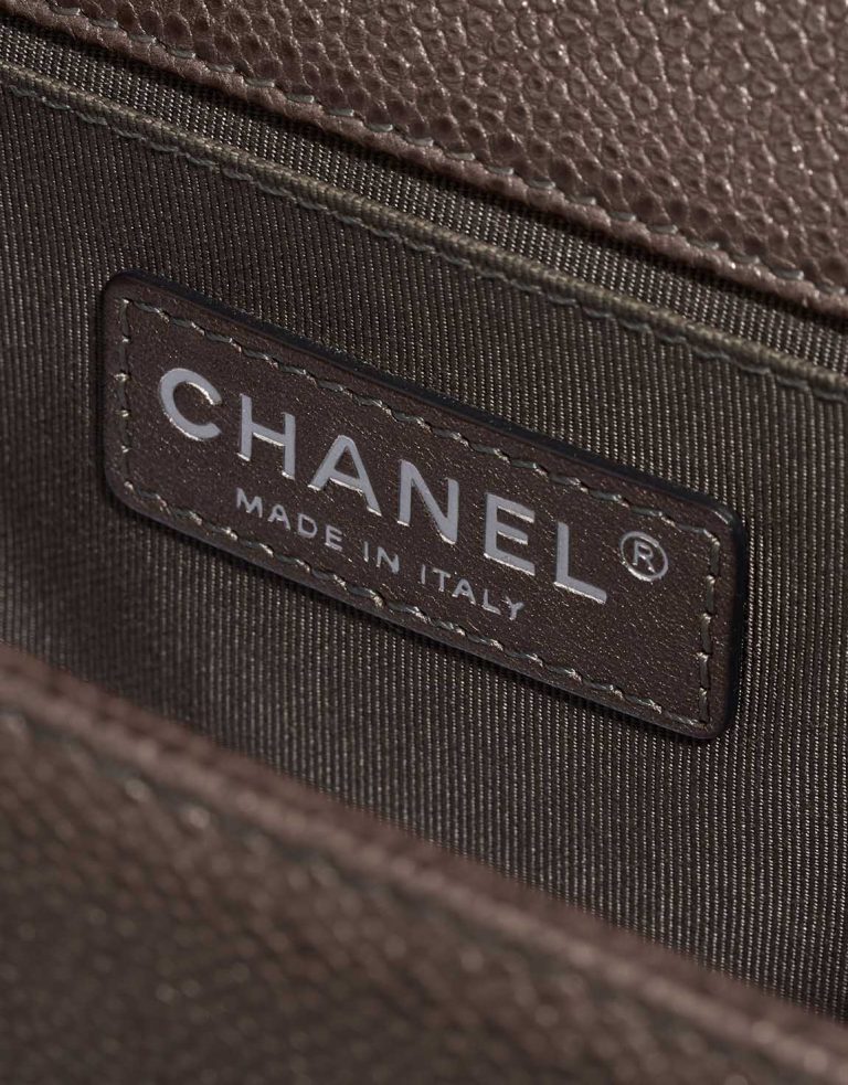 Chanel Boy Medium Tweed Brown Logo | Sell your designer bag