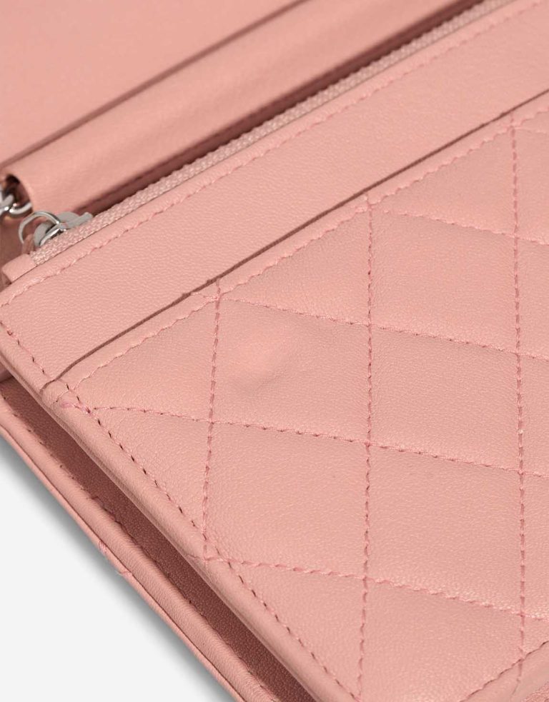 Chanel Timeless Wallet On Chain Caviar Pink Signs of wear | Sell your designer bag