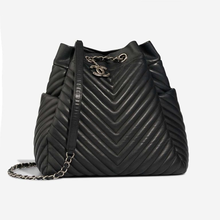 Chanel Bucket Bag Calf Black Front | Sell your designer bag