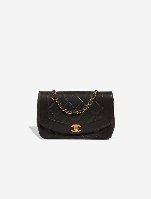 Chanel Diana Medium Lamb Dark Brown Front | Sell your designer bag