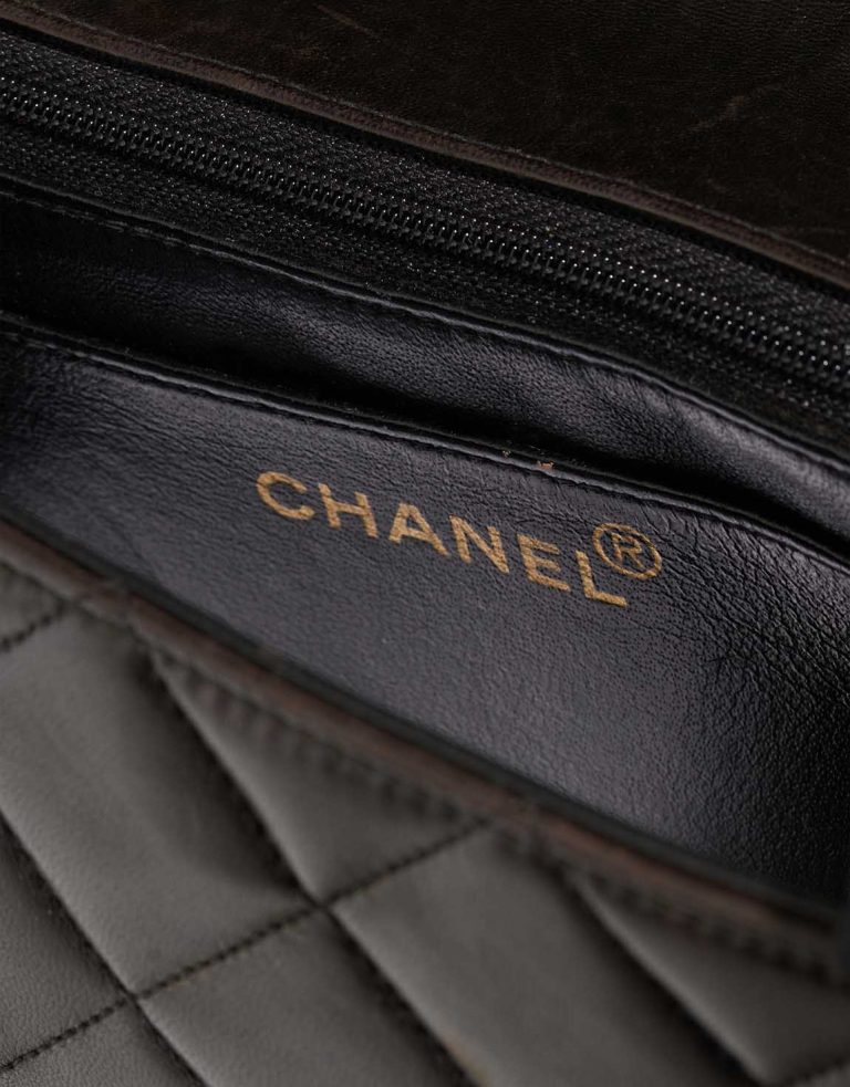 Chanel Diana Medium Lamb Dark Brown Logo | Sell your designer bag
