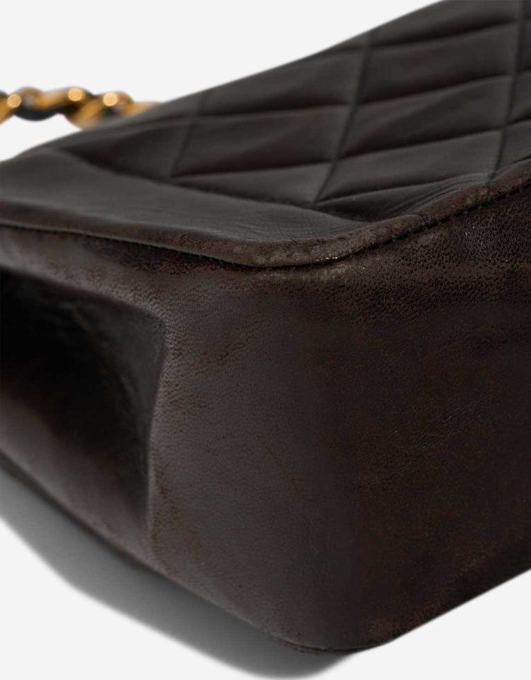 Chanel Diana Medium Lamb Dark Brown Signs of wear | Sell your designer bag