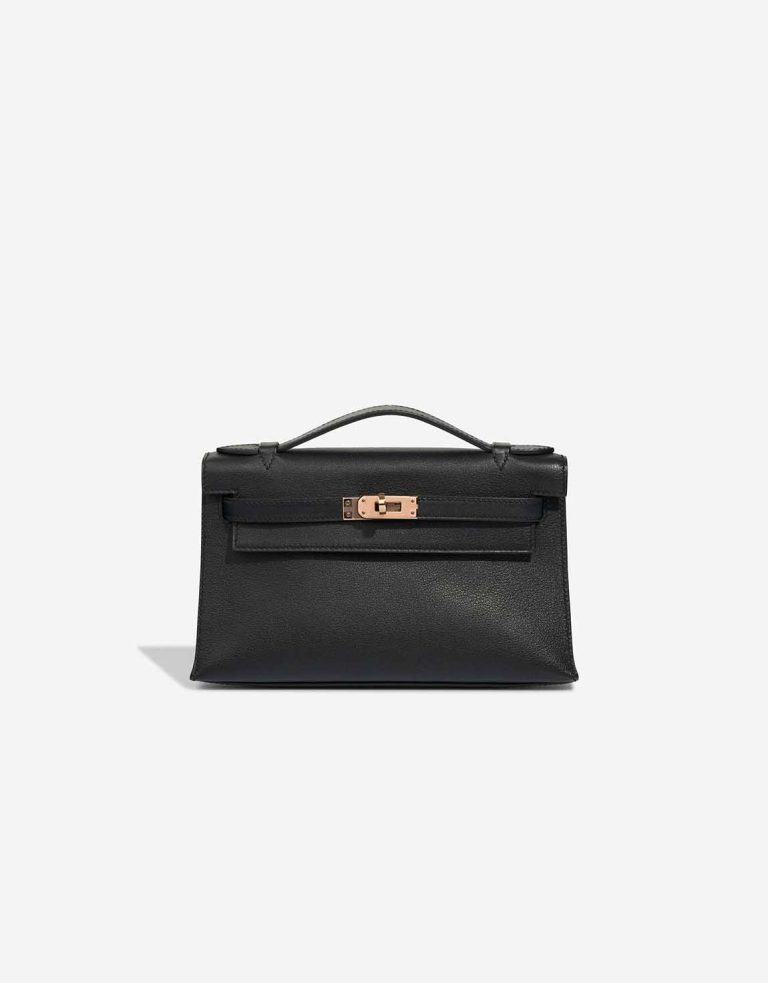 Hermès Kelly Pochette Swift Black Front | Sell your designer bag