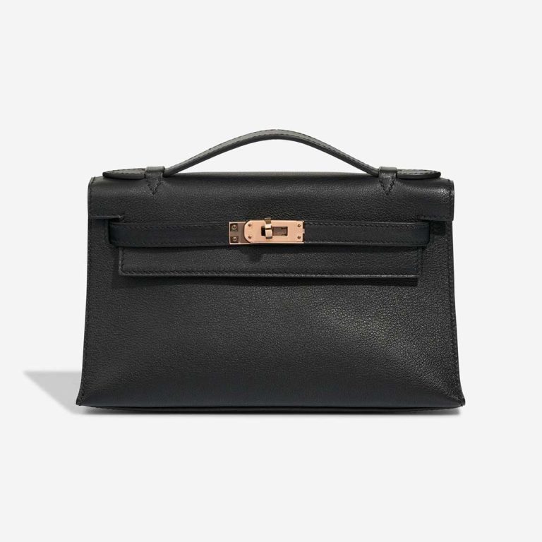 Hermès Kelly Pochette Swift Black Front | Sell your designer bag
