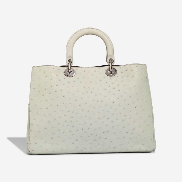 Dior Diorissimo Large Ostrich Grey Blue | Sell your designer bag